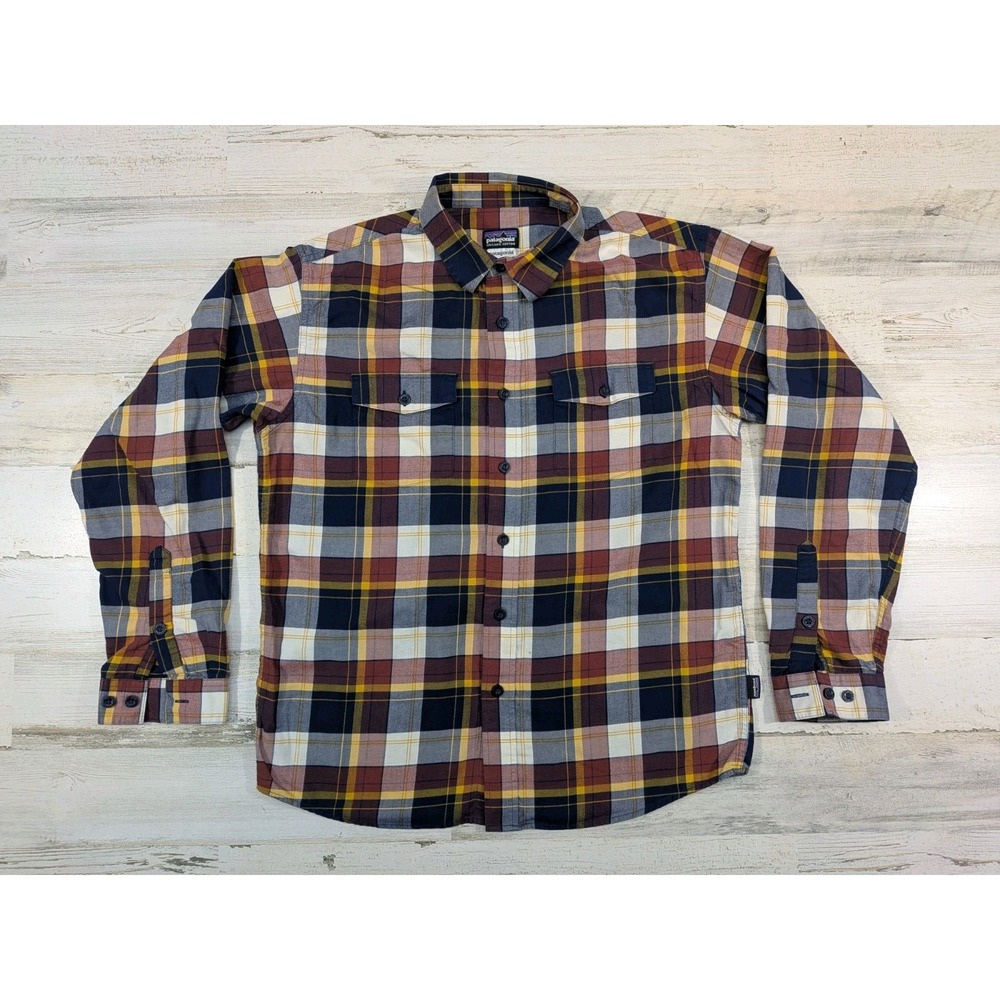 Patagonia Shirt Mens Medium Plaid Buckshot Long Sleeve Organic Cotton 53856